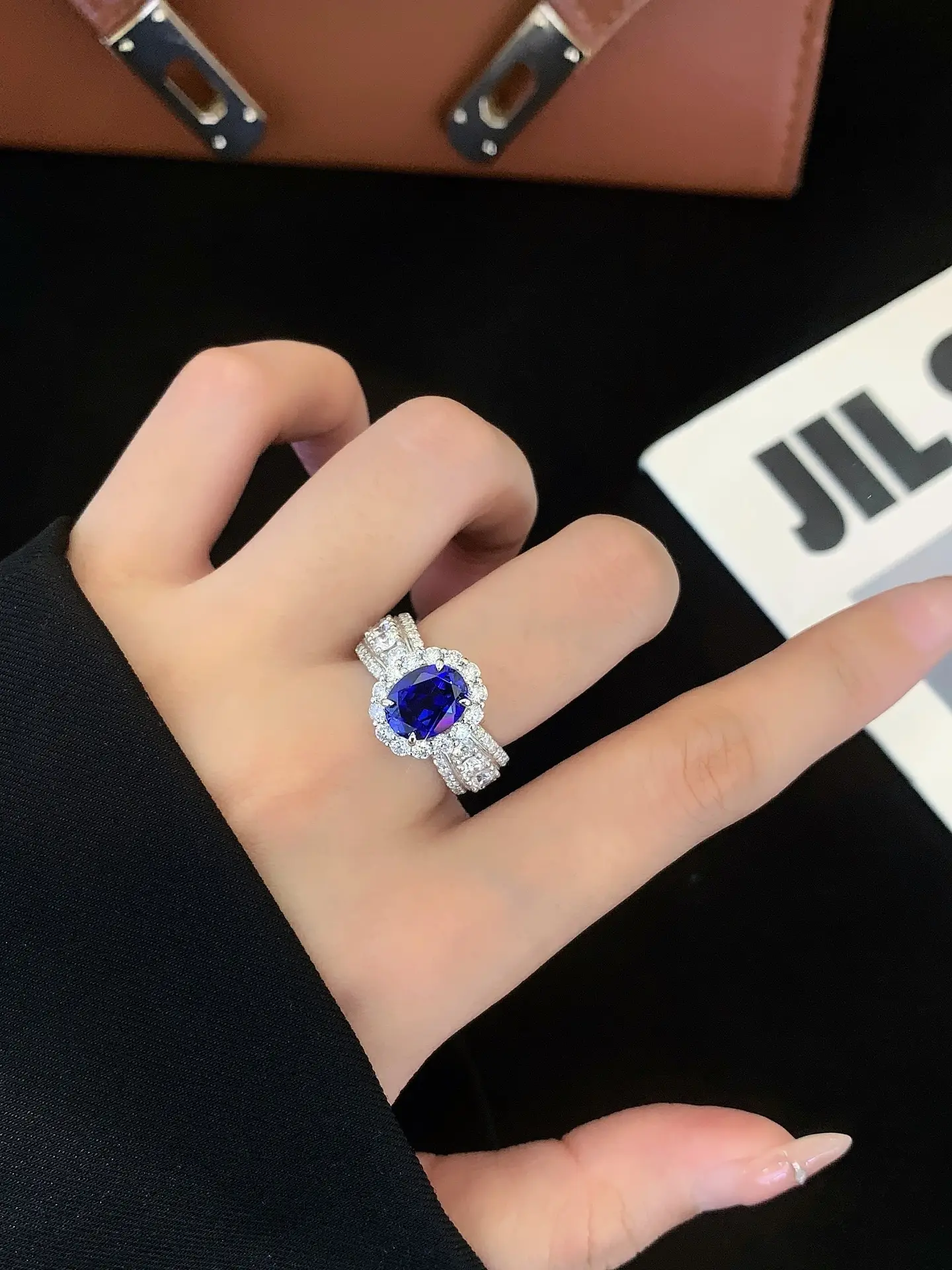 Comfortable Lab Gemstone Halo Ring Company 4