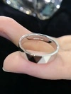 PT950  Unique Niche Couple Ring Fashionable  Diamond-Faced Gold Fine Jewelry Men Wedding Couple Ring 1