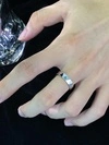 PT950  Unique Niche Couple Ring Fashionable  Diamond-Faced Gold Fine Jewelry Men Wedding Couple Ring 6
