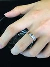 PT950  Unique Niche Couple Ring Fashionable  Diamond-Faced Gold Fine Jewelry Men Wedding Couple Ring 2