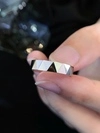 PT950  Unique Niche Couple Ring Fashionable  Diamond-Faced Gold Fine Jewelry Men Wedding Couple Ring 5