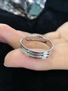 Wholesale PT950 Couple Rings Wedding Band Ring  Double Layer Hammer Decoraion Fine Jewelry for Men Women 6