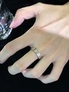 Wholesale PT950 Couple Rings Wedding Band Ring  Double Layer Hammer Decoraion Fine Jewelry for Men Women 4