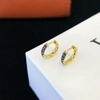 18K Yellow Gold Fine Jewelry 18K 14k Gold Vermeil Birthstone Lab Sapphire Hoop Huggie Earrings 5