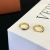 18K Yellow Gold Fine Jewelry 18K 14k Gold Vermeil Birthstone Lab Sapphire Hoop Huggie Earrings 4