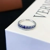 Blue Sapphire Rings 9k/14k/18k Synthetic Sapphire Ring Classic for Women Engagement Wedding Band Fine Jewelry Gift 2