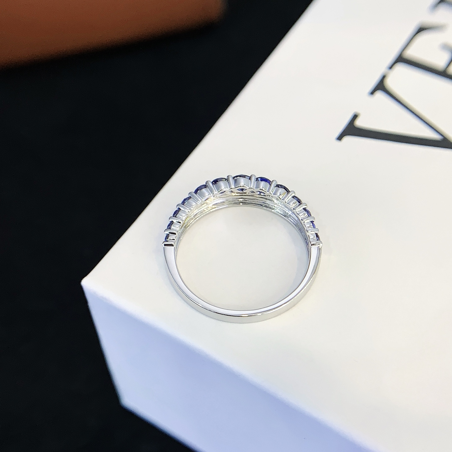 Blue Sapphire Rings 9k/14k/18k Synthetic Sapphire Ring Classic for Women Engagement Wedding Band Fine Jewelry Gift 4