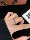 Blue Sapphire Rings 9k/14k/18k Synthetic Sapphire Ring Classic for Women Engagement Wedding Band Fine Jewelry Gift 3