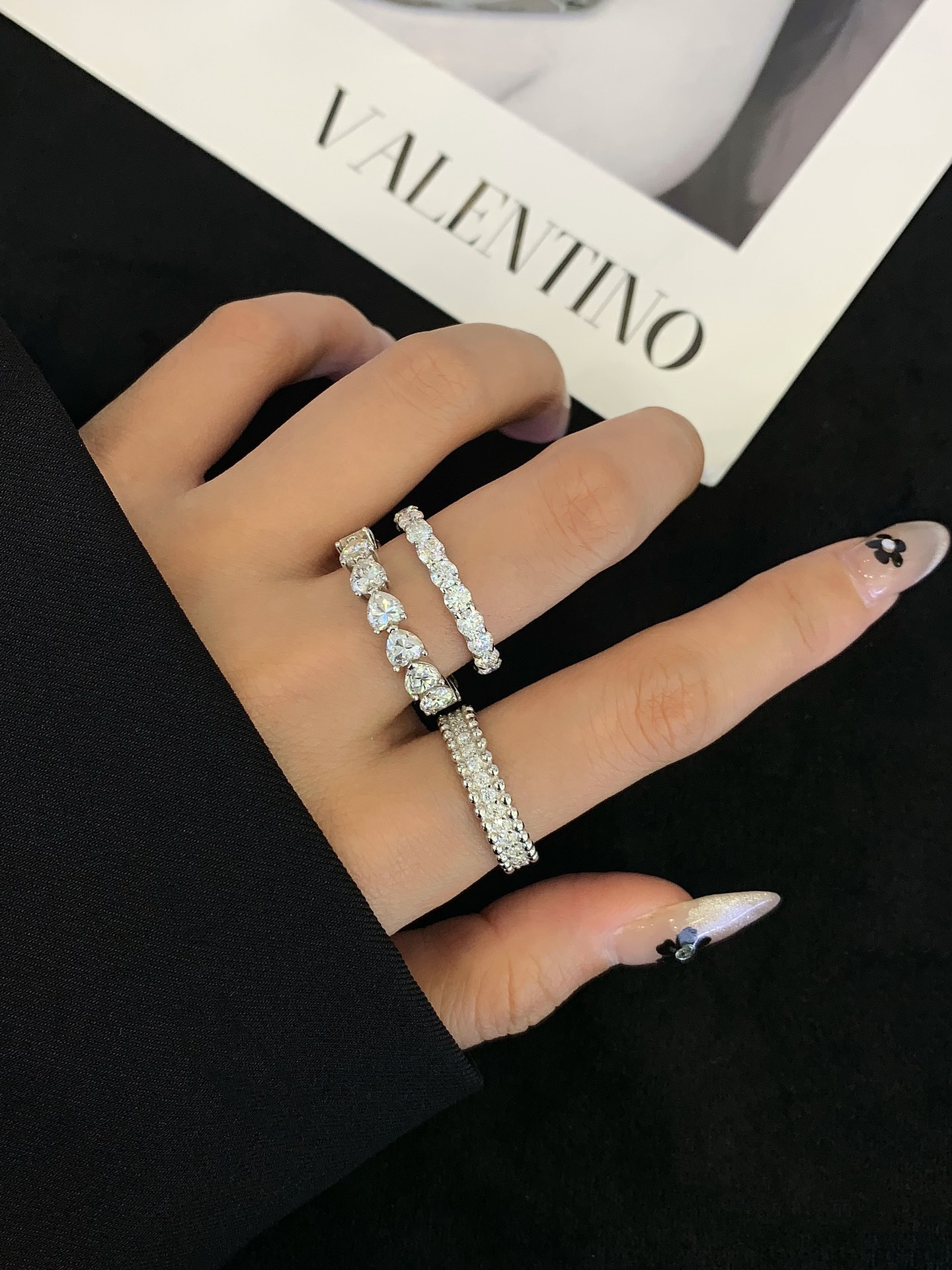 Moissanite Eternity Ring Wedding Band 925 Sterling Silver D Color VVS1Round/Oval/Emerald/Pear/Heart Moissanite Ring Anniversary Engagement Stackable Rings, Size 4-11 5