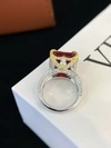 Ruby Rings for Women 925 Sterling Silver Gemstone Engagement Anniversary Ring Big 6.5-8.5 Carat Birthstone Ring, Size 6 to 10 6