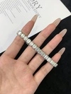 High Quality 925 Silver Fancy Shape Emerald Cut Moissanite D Color VVS1 Tennis Bracelet 8