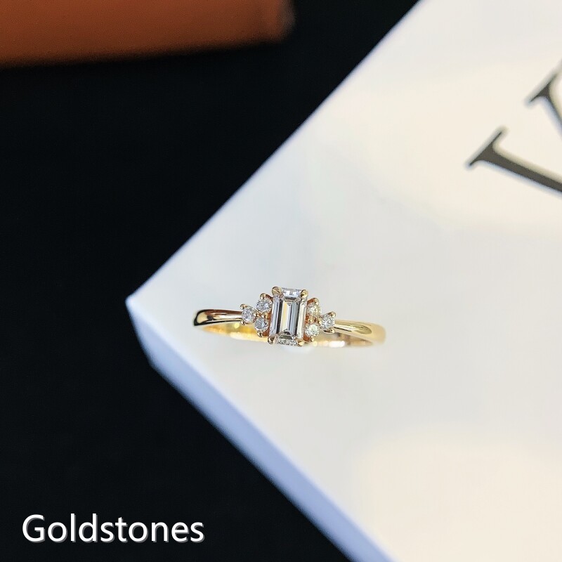 Cheapest Three Diamond Engagement Ring Customized Best Factory Price