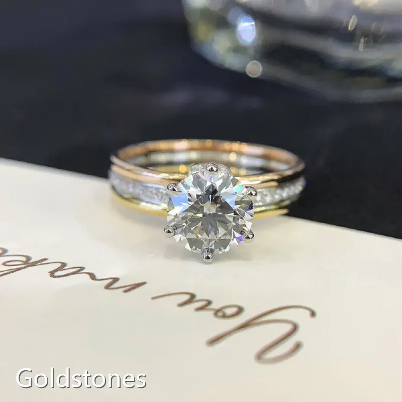 Goldstones Lab Diamond Solitaire with Custom Services 1
